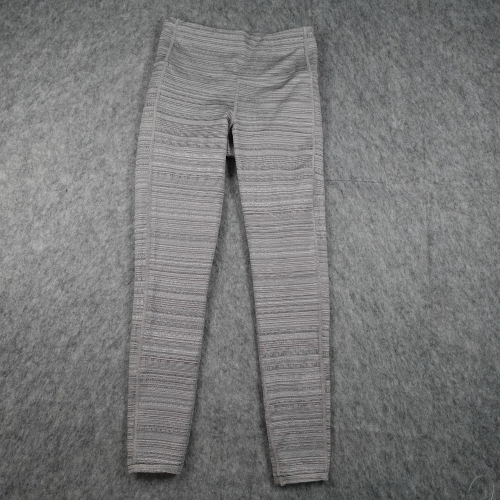 Athleta Leggings Women Extra Small Gray Jacquard Chaturanga Textured High Rise
